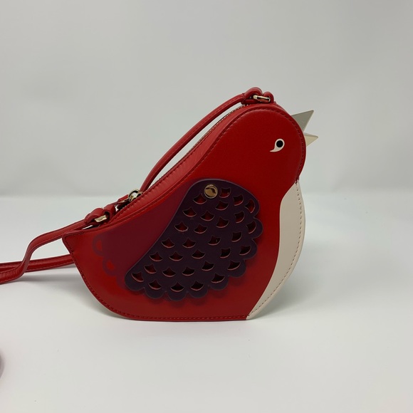 Kate Spade Ooh La La Red Carpet Bird Crossbody - Picture 2 of 8